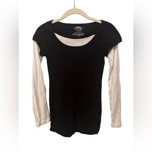 Energie Black and White Long Sleeve Top